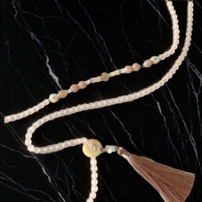 Feng Shui Blush Pearl Tassel Necklace