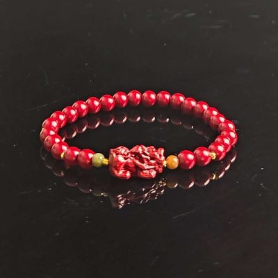 Feng Shui elements-Pixiu cinnabar bracelet