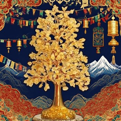 Tibetan Spirit Zen - Crystal Money - Drawing Tree
