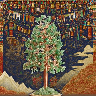 Tibetan Zen Green - Shadow Blessing - Gathering Tree