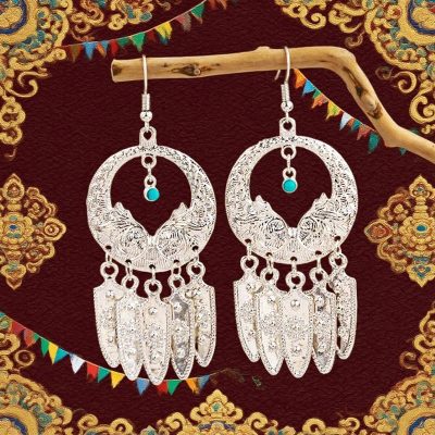 Turquoise Eye Evil-Repelling Shield Earrings