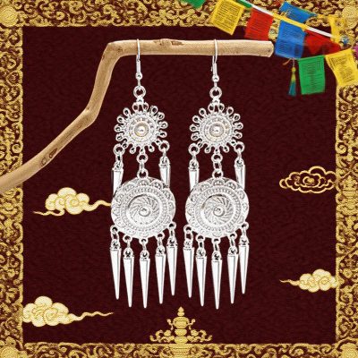 Wind & Water Vortex Auspicious Swirl Earrings