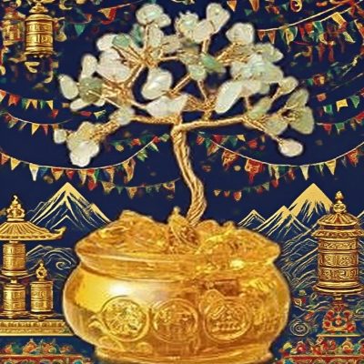 Tibetan Zen Aventurine Spiritual Auspicious Fortune Tree
