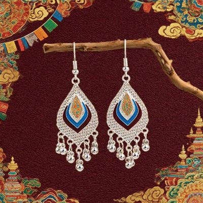 Zen Triangle Sacred Mountain Aura Earrings