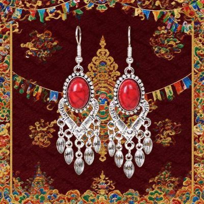 Auspicious Wind Feather Sacred Talisman Earrings