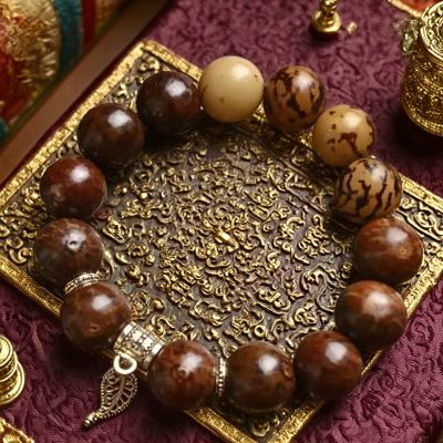 Bracelet | Protection, Good Luck | Tibetan-Inspired | Bodhi Seeds, Alloy Accents | Buddhist-Inspired