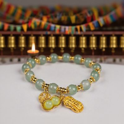Green Jade Infinite Good Luck Bracelet