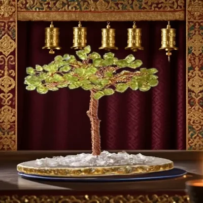 Tibetan Zen Twisted - Vine Emerald - Leaf Spirit - Nourishing Tree