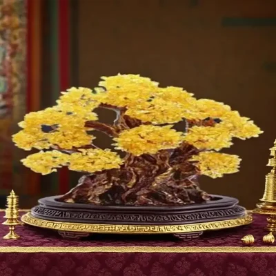 Tibetan Zen Ancient - Wood Golden - Amber Wealth - Gathering Tree