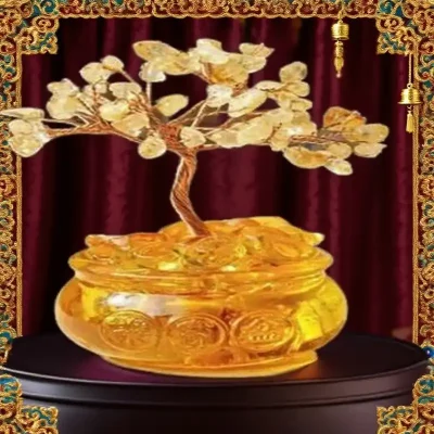 Tibetan Zen Citrine Wealth - gathering Tree