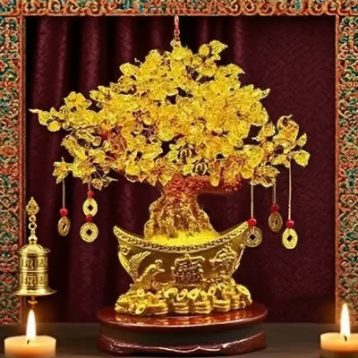 Tibetan Zen Golden - Ingot Wealth - Gathering Tree