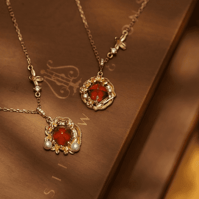 Vintage Sterling Silver Collarbone Necklace