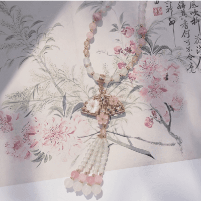 Tasseled Antique-Style Necklace