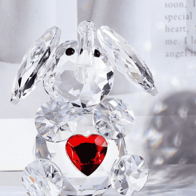 Auspicious Crystal Elephant Sculpture