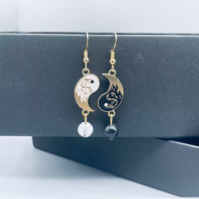 Yin Yang Fish Earrings