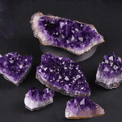 Natural Crystal Raw Stone Ore Uruguay Amethyst Cluster Amethyst Geode Ornament Home Decoration Demagnetizing Gift
