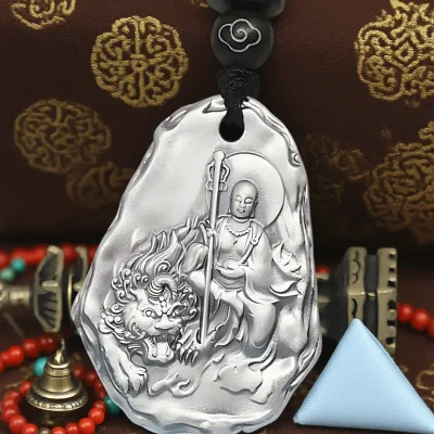 Sterling silver Ksitigarbha pendant