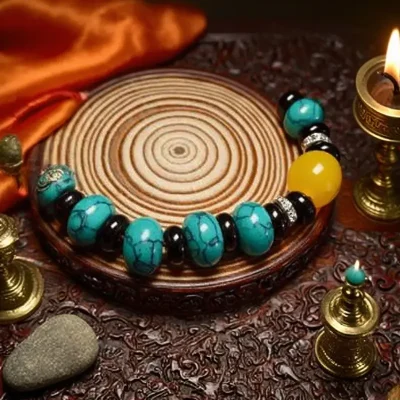 Turquoise fringe bracelet