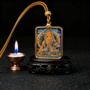 Mahasthamaprapta Bodhisattva Courage Amulet – Fearless Power & Unshakable Will & Obstacle Removal