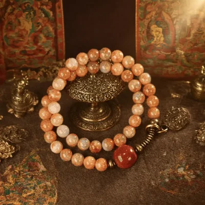 A red cloud bracelet symbolizing good fortune