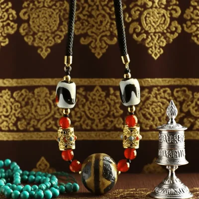 Tibetan Dzi necklace