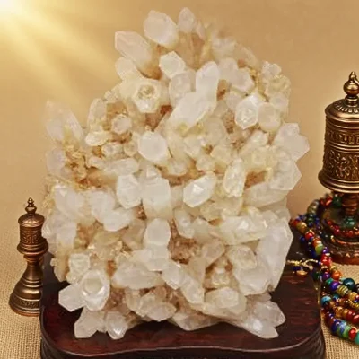 Natural White Crystal Cluster Raw Ore Ornament Demagnetizing Specimen Ore Marker Purification