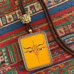 Yellow Jambhala Wealth Thangka Pendant