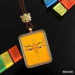 Yellow Jambhala Wealth Thangka Pendant