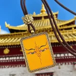 Yellow Jambhala Wealth Thangka Pendant