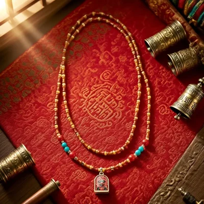 Tibetan Palden Lhamo Zodiac Guardian Buddha Necklace