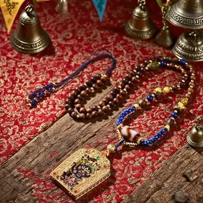 Neo-Chinese Lapis Lazuli Necklace