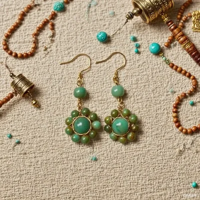 Tibetan-style Handmade Turquoise Earrings