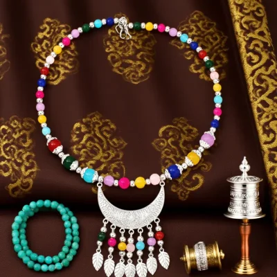Tibetan sacrificial blessing necklace