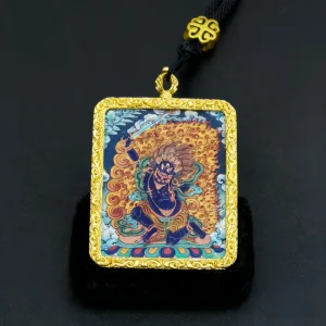 Two-Armed Mahakala Thangka Pendant