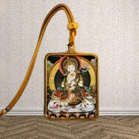 Sacred Thangka Thangka Pendant | Hand-Painted Tibetan Art | AuraZenLife photo review