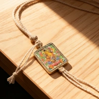 Manjushri Bodhisattva Hand-Painted Thangka Pendant | Deity of Wisdom & Academic Success Amulet photo review